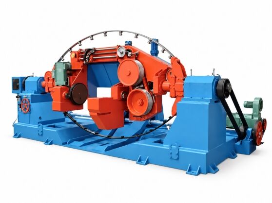 HONGKAI máquina de encordoamento tipo arco com carcaça azul e proteções laranja