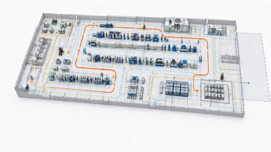 fiber cable factory layout concept