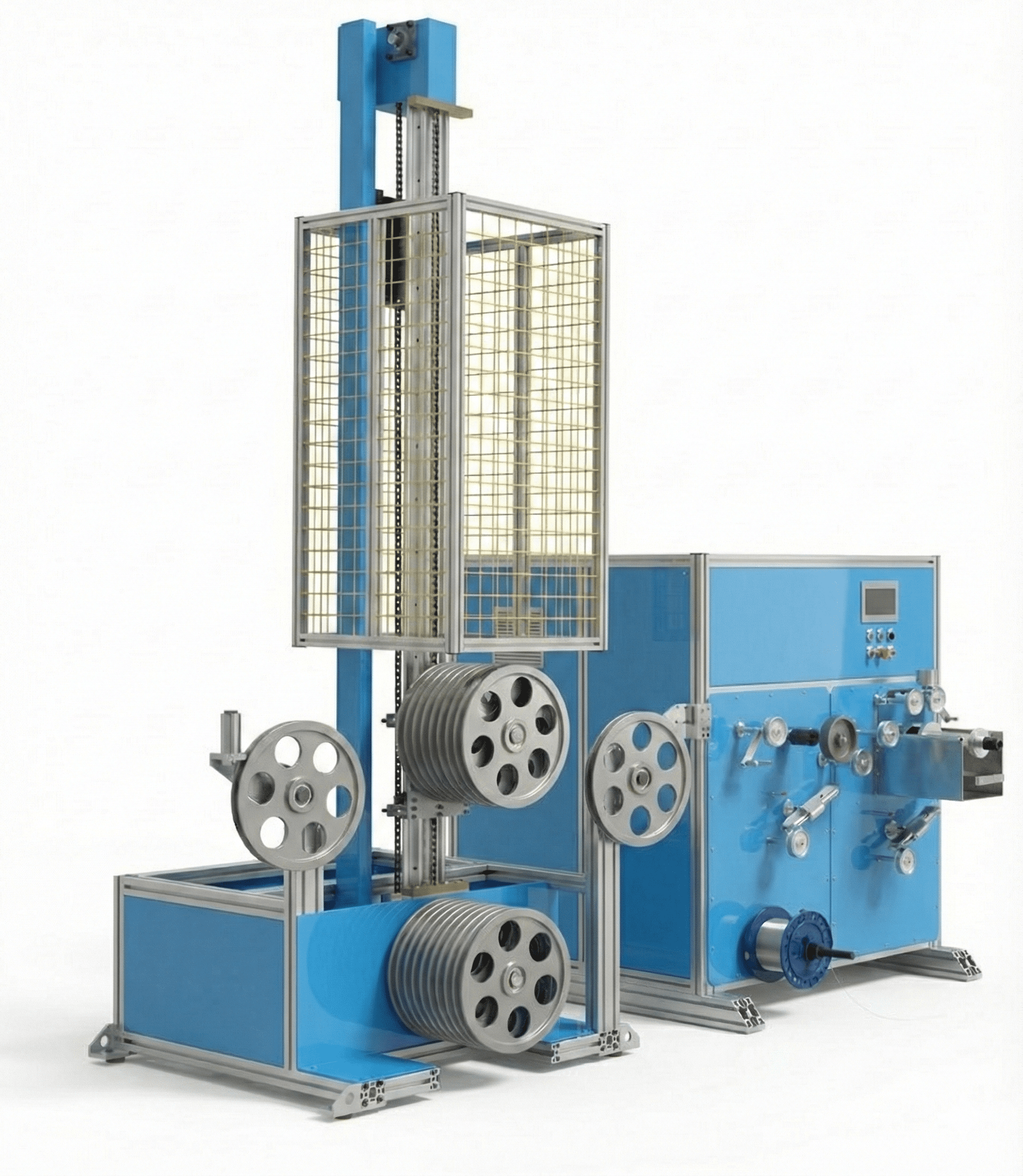 Optical Fiber Respooler For Payout Bins 2 Optical Fiber Respooler for Payout Bins 2