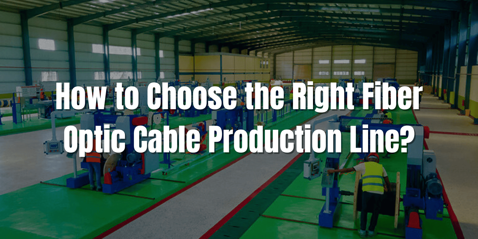 Fiber optic cable production facility interior with multiple extrusion lines