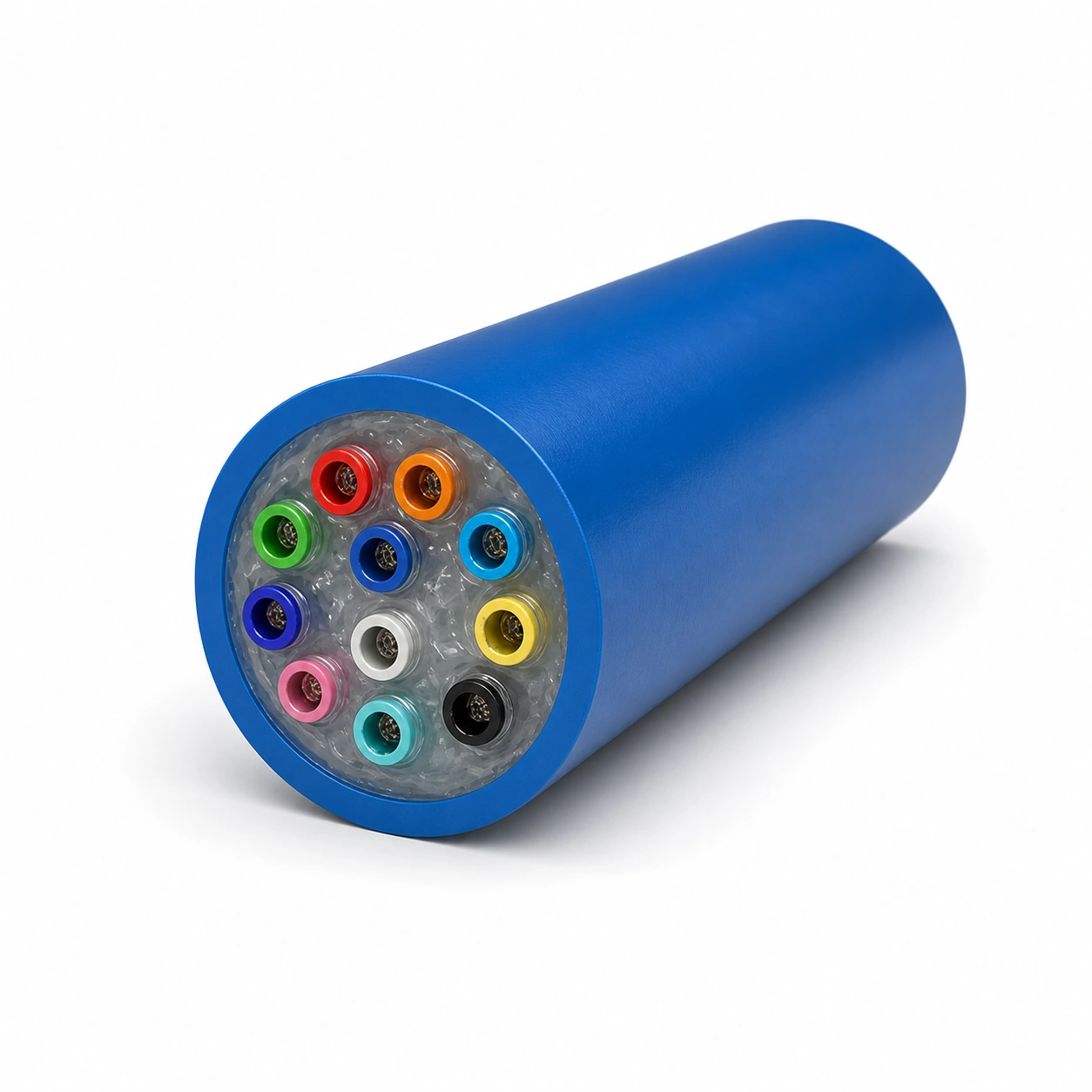 Loose tube cross-section containing 24 optical fibers