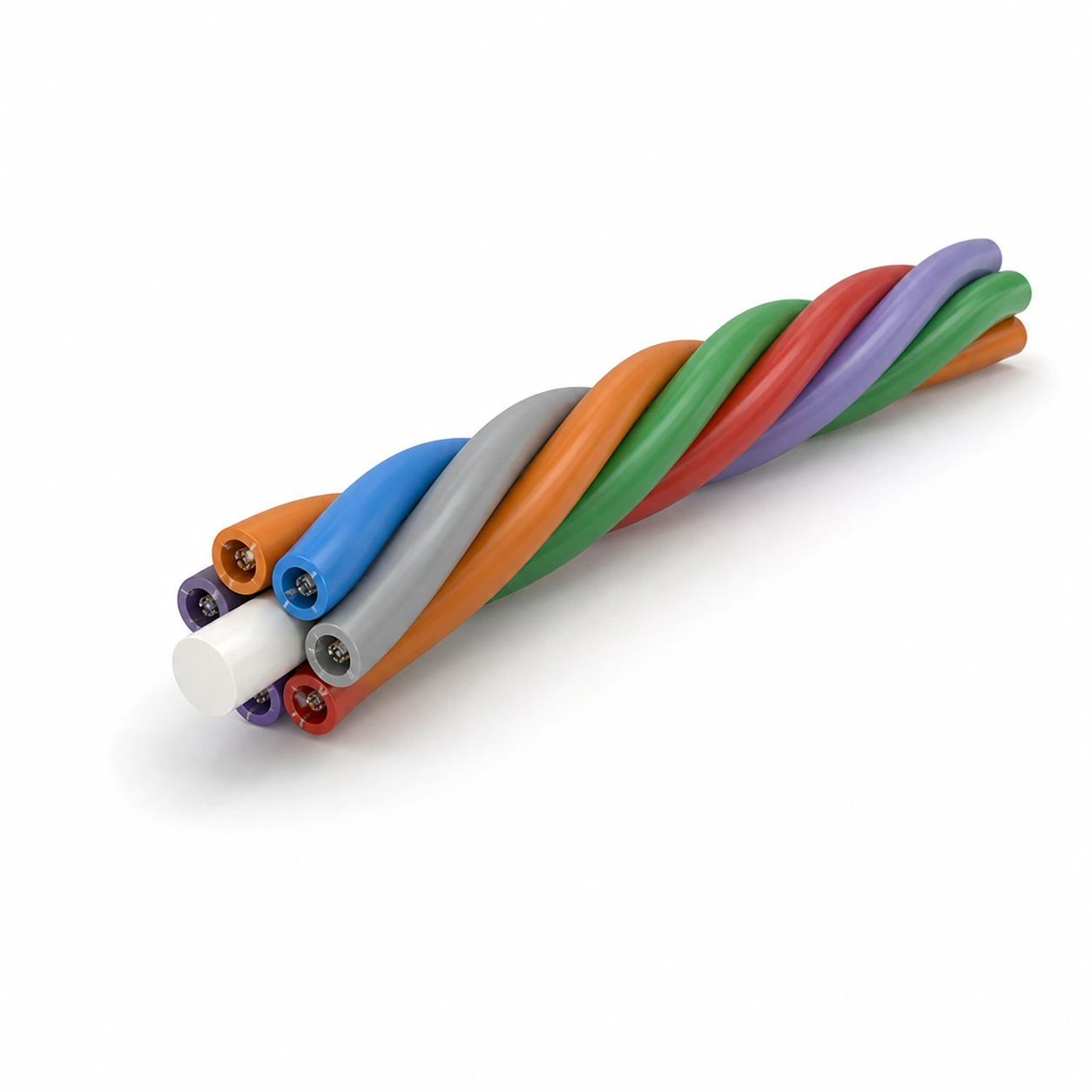SZ-stranded loose tubes around a central strength member