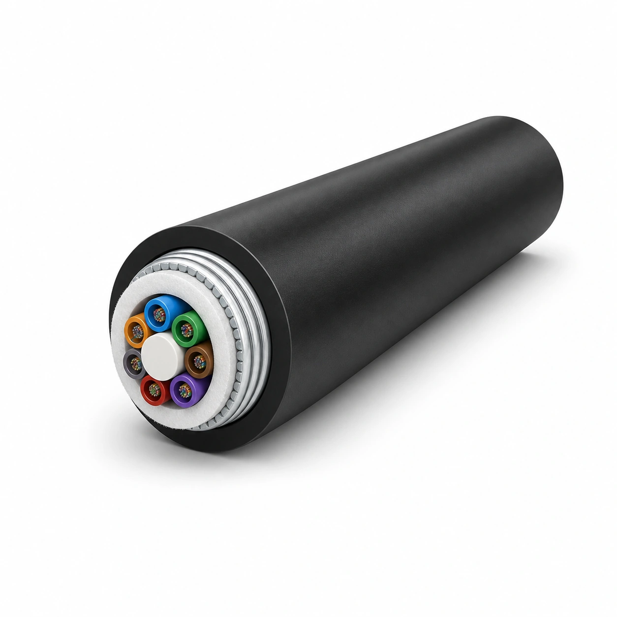 Three-dimensional finished outdoor optical cable