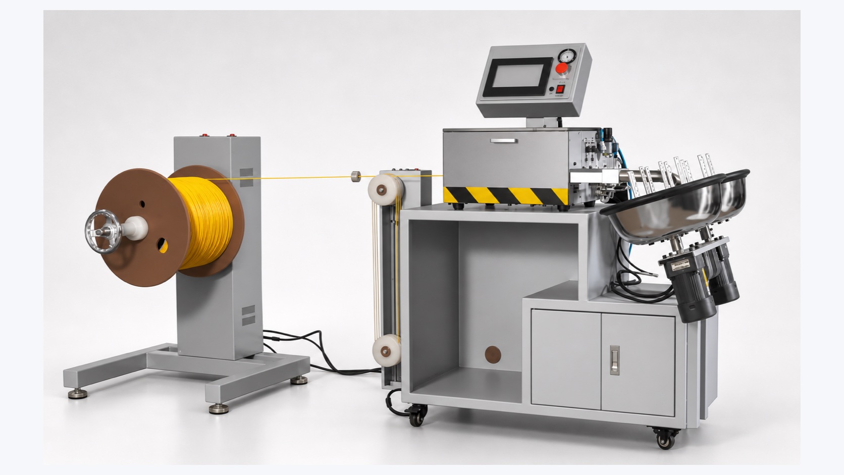 Three-dimensional technical model of an automatic fiber cable cutting machine