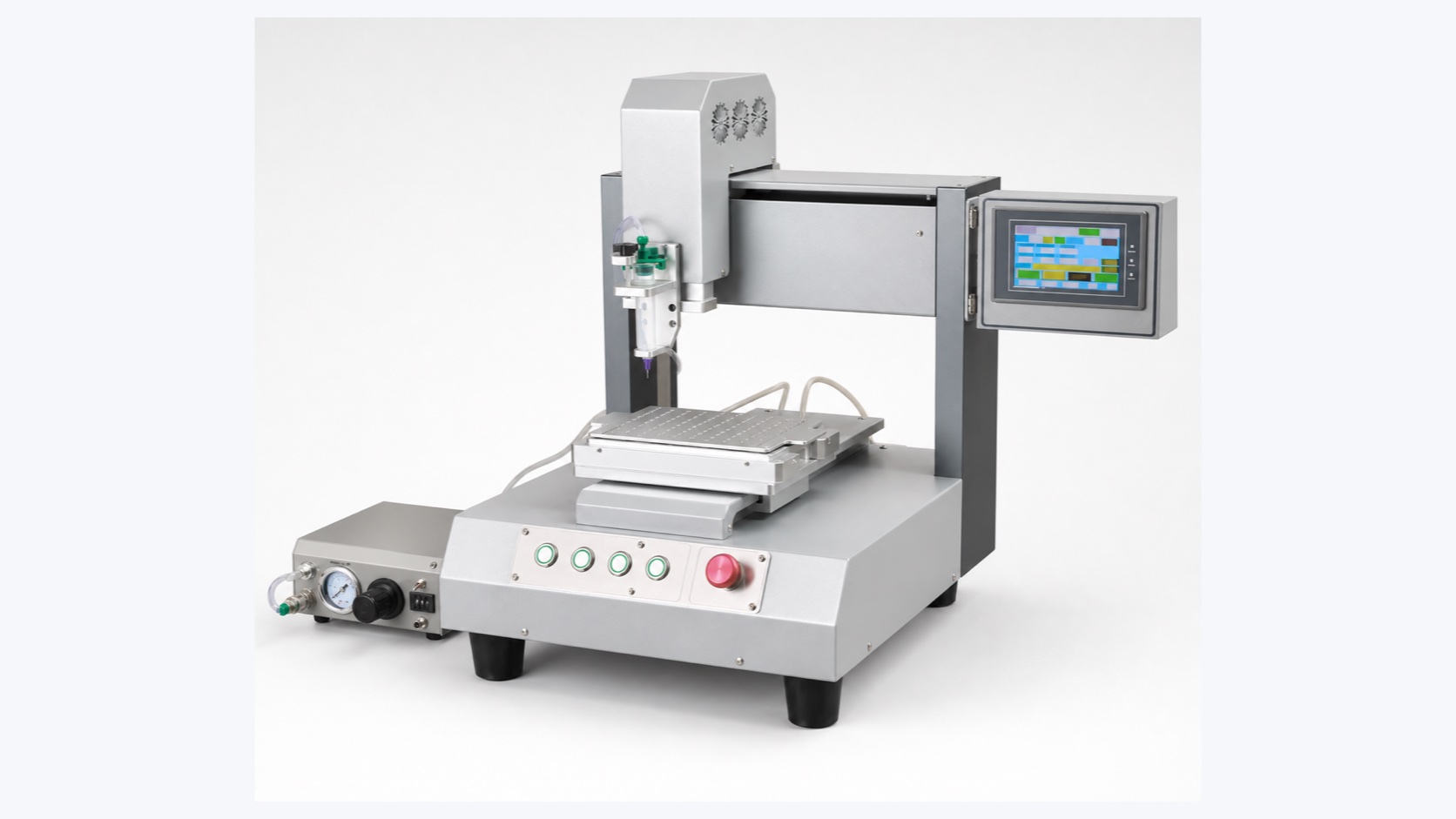 Three-dimensional technical model of an epoxy dispensing station