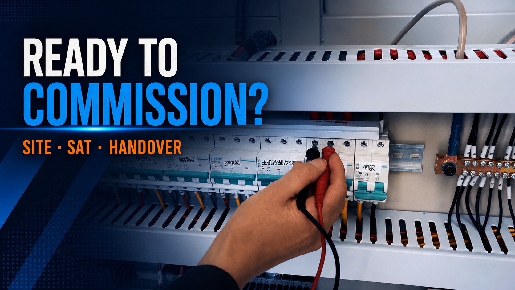 HONGKAI electrical cabinet power-on inspection for fiber optic cable line commissioning