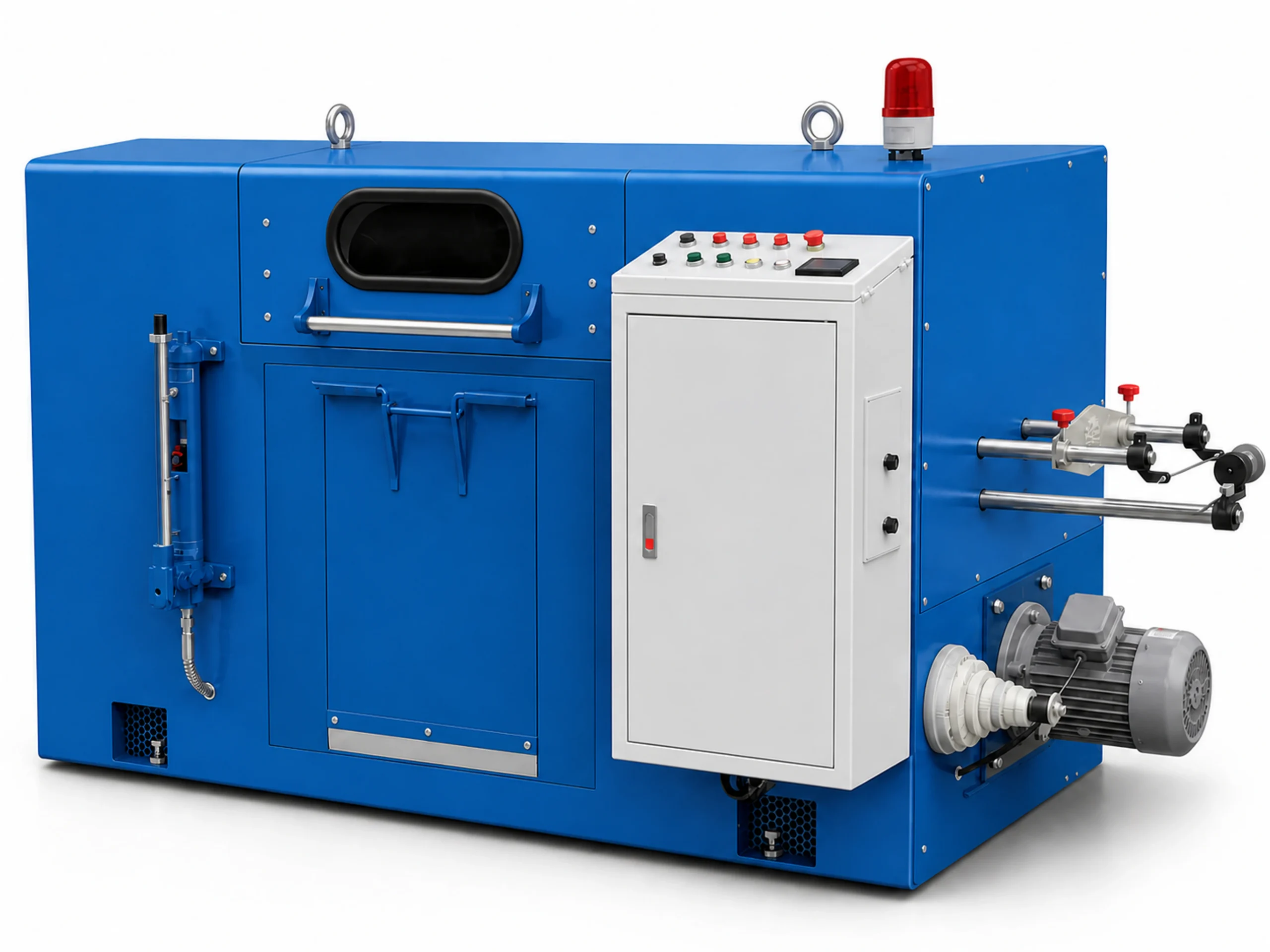 3D reference of an enclosed cable bunching and twisting machine