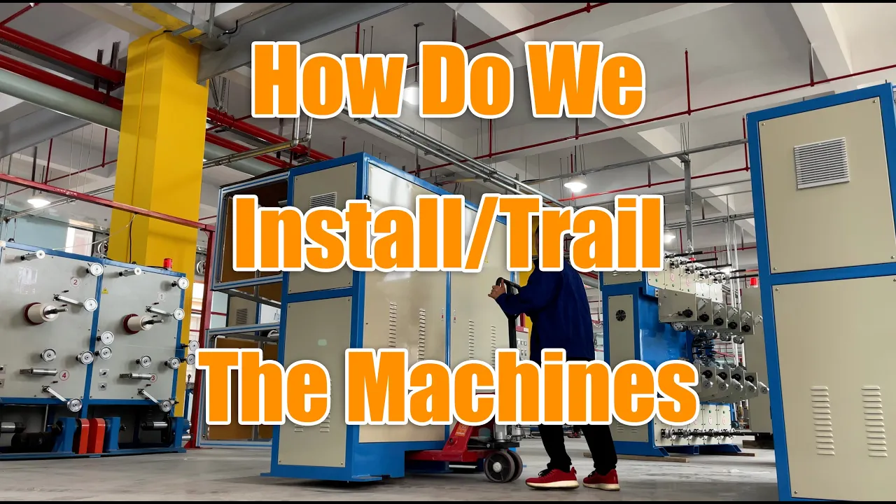 HONGKAI fiber optic cable machines positioned for installation and trial
