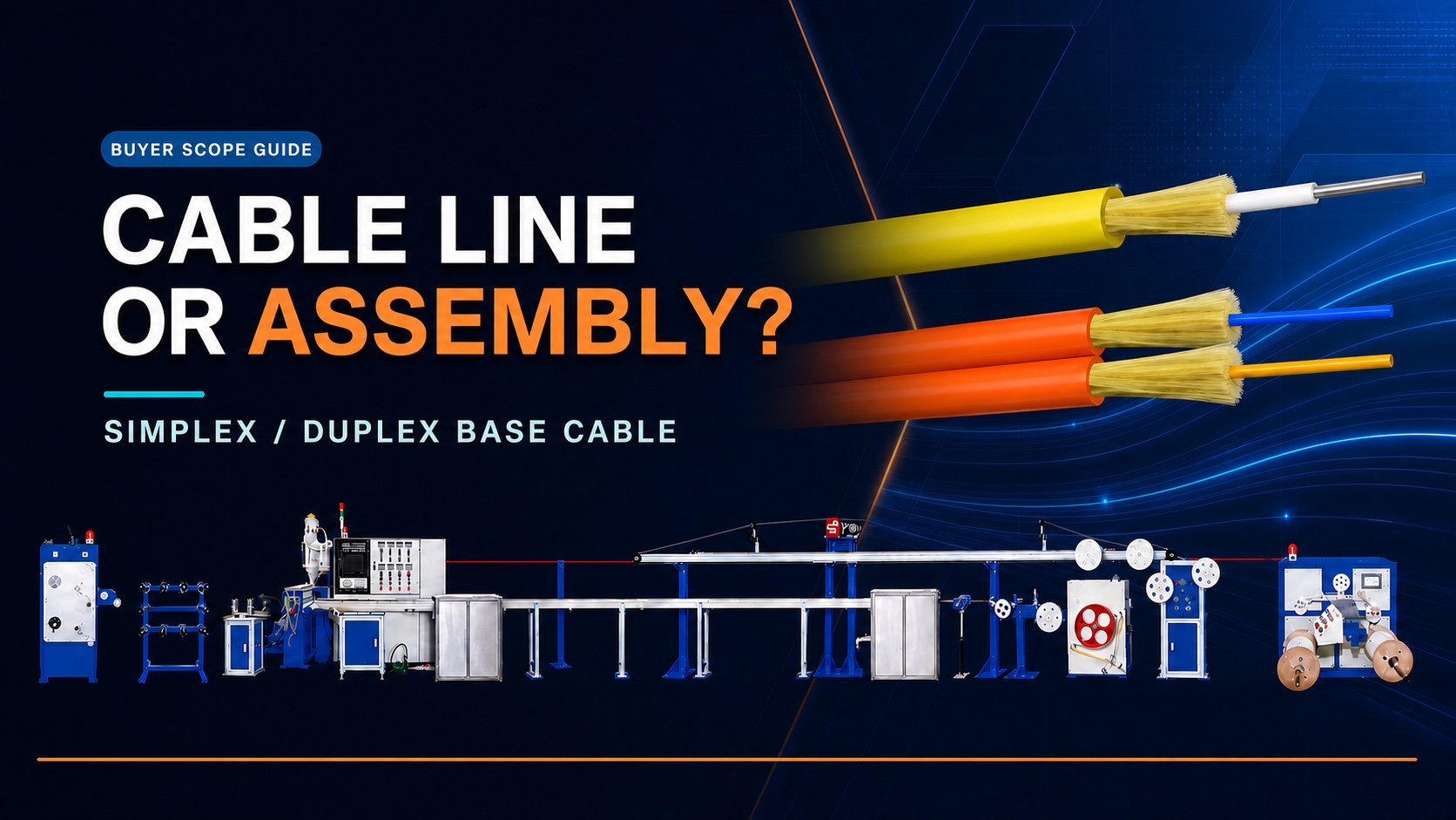 HONGKAI patch-cord cable production line with verified simplex and duplex cable products