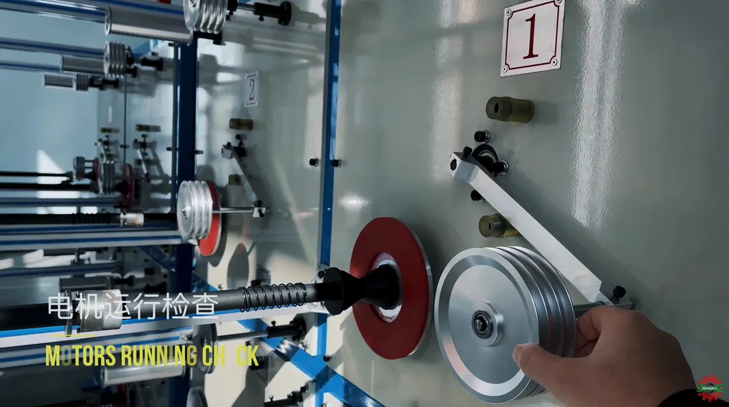 Pemeriksaan arah putaran motor selama commissioning jalur produksi kabel optik