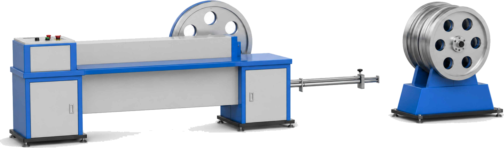 Reference cable tensile testing machine with capstan wheels