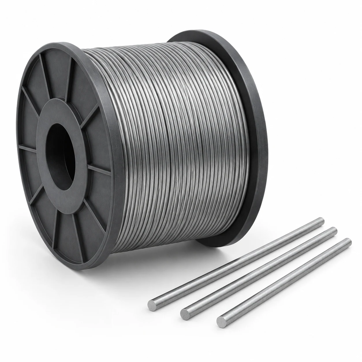 Steel wire & strand 3D illustration