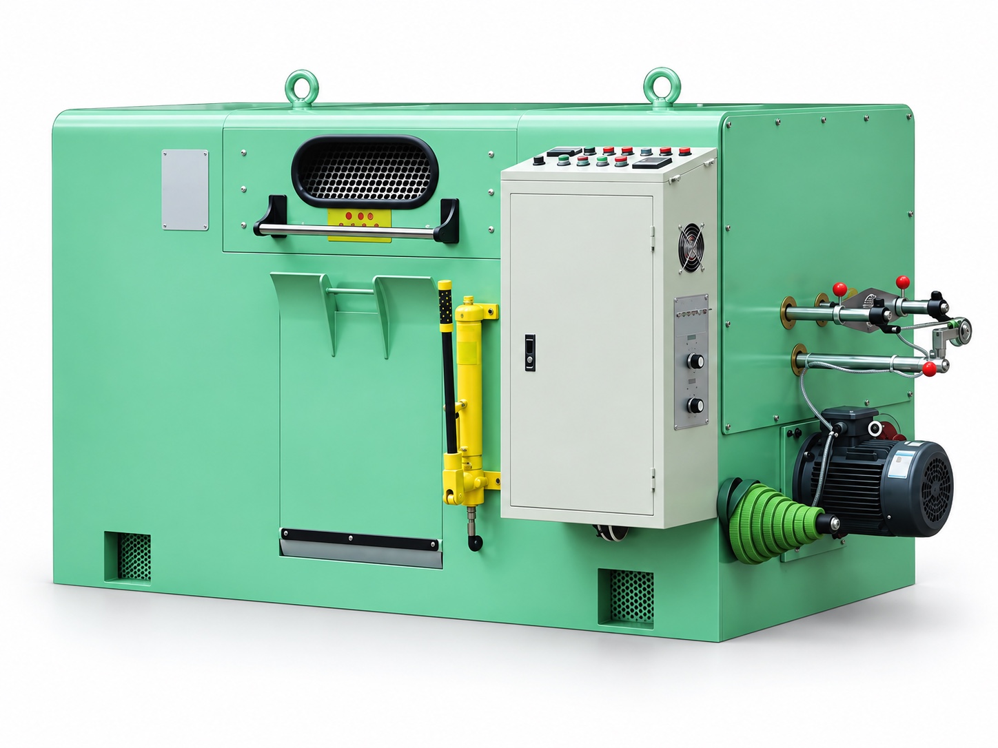 Double Twisting Machine 1 HONGKAI double-twist conductor stranding machine with blue enclosure