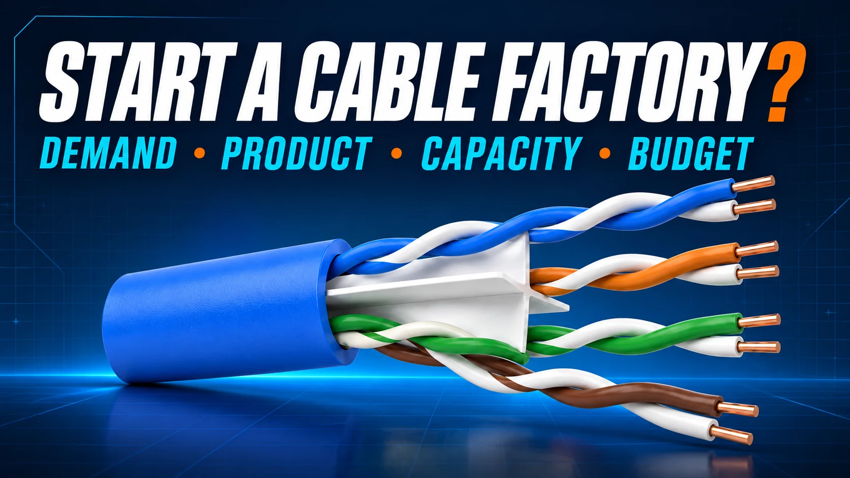 Planning a network cable factory with a HONGKAI four-pair U/UTP cable 3D reference