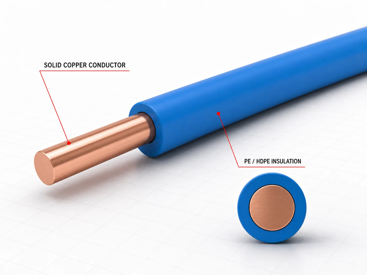 Copper conductor and insulated-core preparation reference